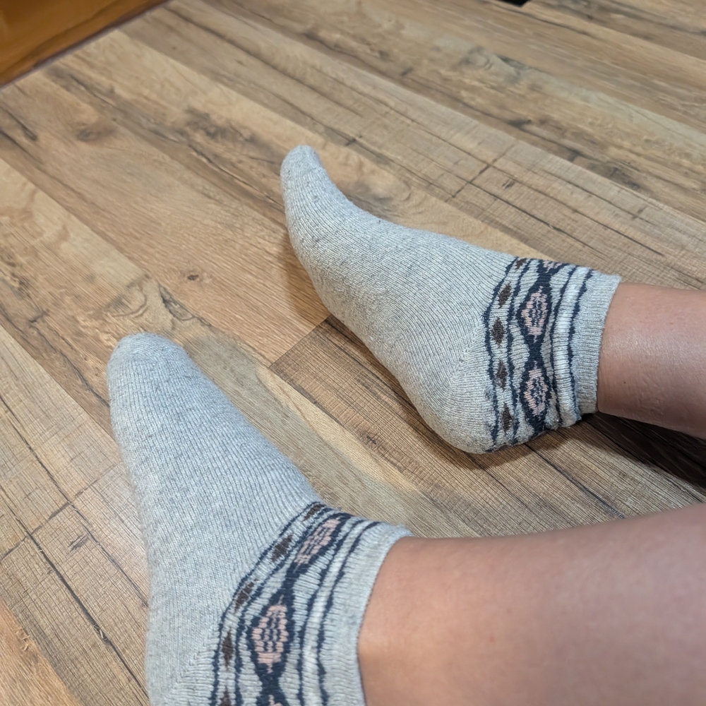 Gray Patterned Socks - image 3